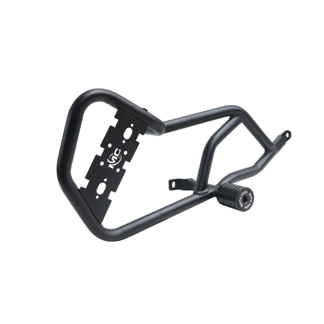 MotoCare Crash Guard with Dual Sliders & Plate for Bajaj Pulsar NS400Z | Engine Protection Guard