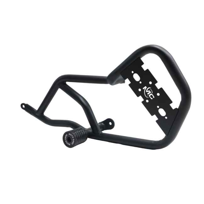 MotoCare Crash Guard with Dual Sliders & Plate for Bajaj Pulsar NS400Z | Engine Protection Guard