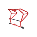 Motocare Dual Slider Crash Guard for Suzuki V-Strom 250 | Heavy Duty Engine Protection (Red & Silver)