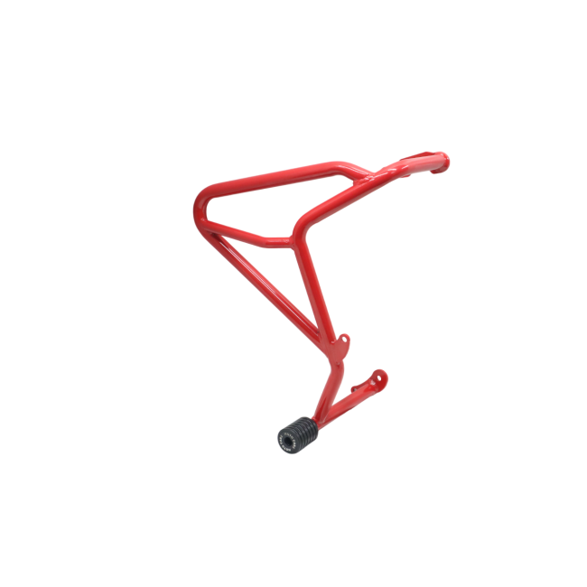 Motocare Dual Slider Crash Guard for Suzuki V-Strom 250 | Heavy Duty Engine Protection (Red & Silver)