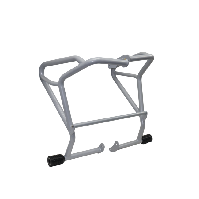 Motocare Dual Slider Crash Guard for Suzuki V-Strom 250 | Heavy Duty Engine Protection (Red & Silver)