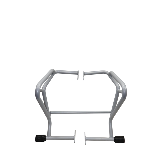 Motocare Dual Slider Crash Guard for Suzuki V-Strom 250 | Heavy Duty Engine Protection (Red & Silver)