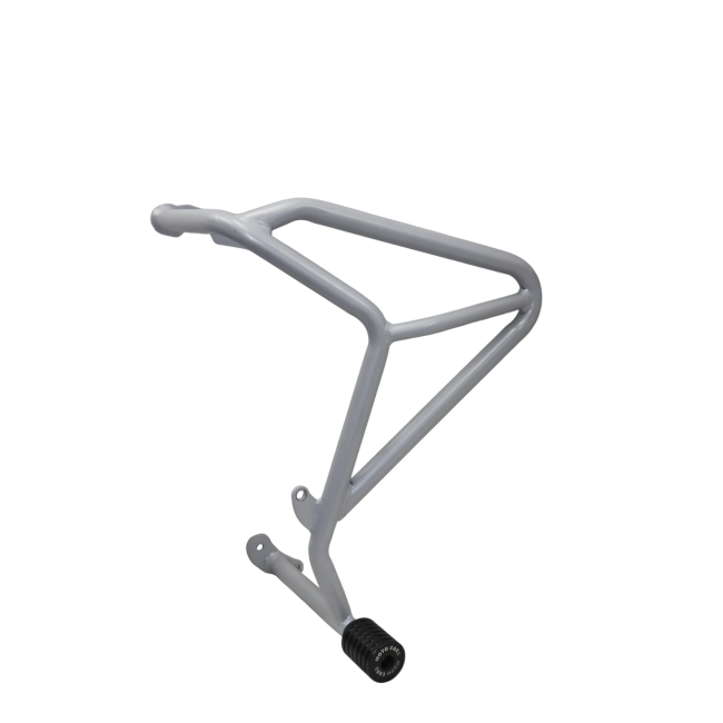 Motocare Dual Slider Crash Guard for Suzuki V-Strom 250 | Heavy Duty Engine Protection (Red & Silver)