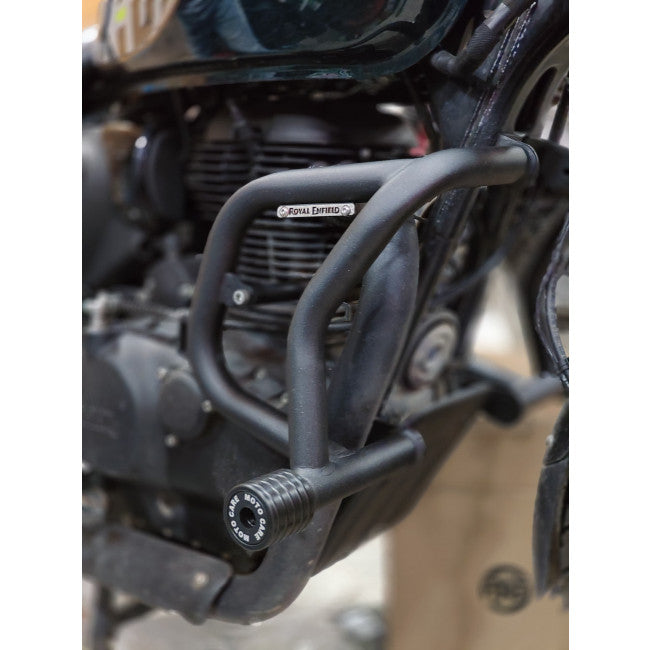 MotoCare Crash Guard with Dual Sliders for Royal Enfield Hunter 350 | Engine Protection