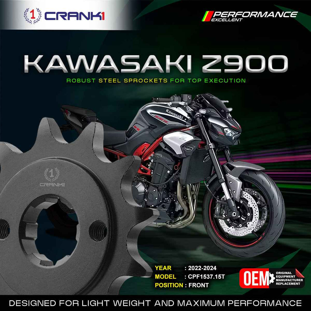 Crank1 SPROCKET FRONT KAWASAKI Z900 (2022-2024)-CPF1537.15T