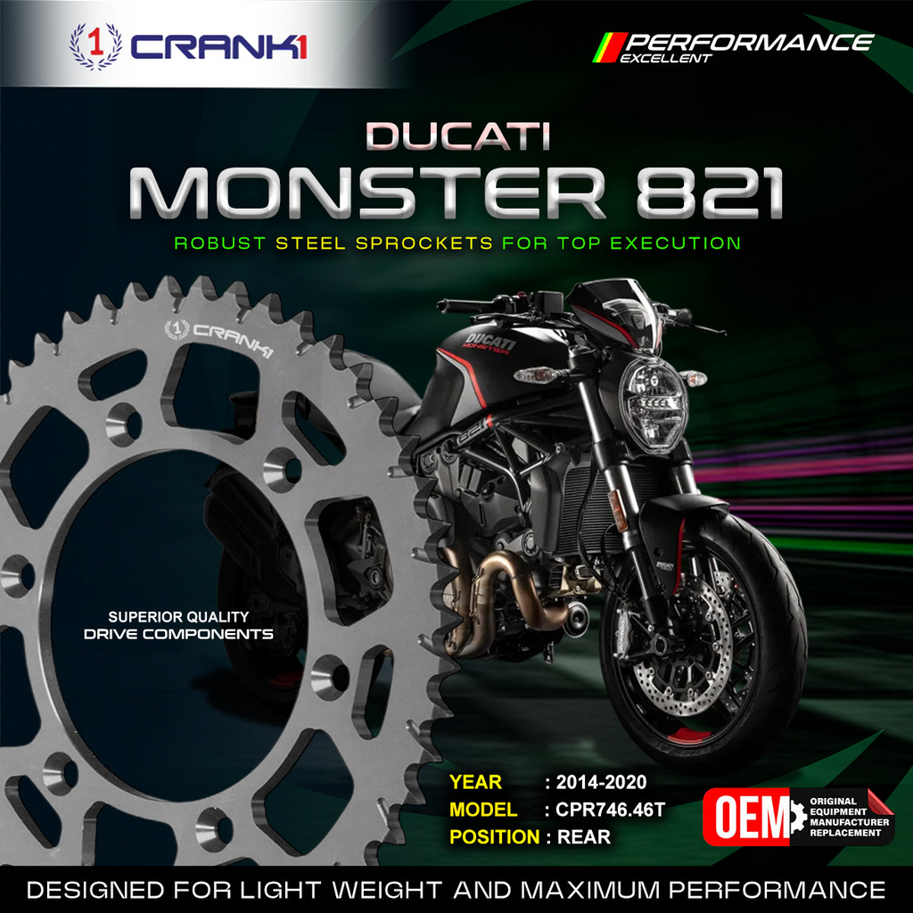 Crank1 Sprocket For Ducati Monster 821 (2014-2020)– Rear – CPR746.46T