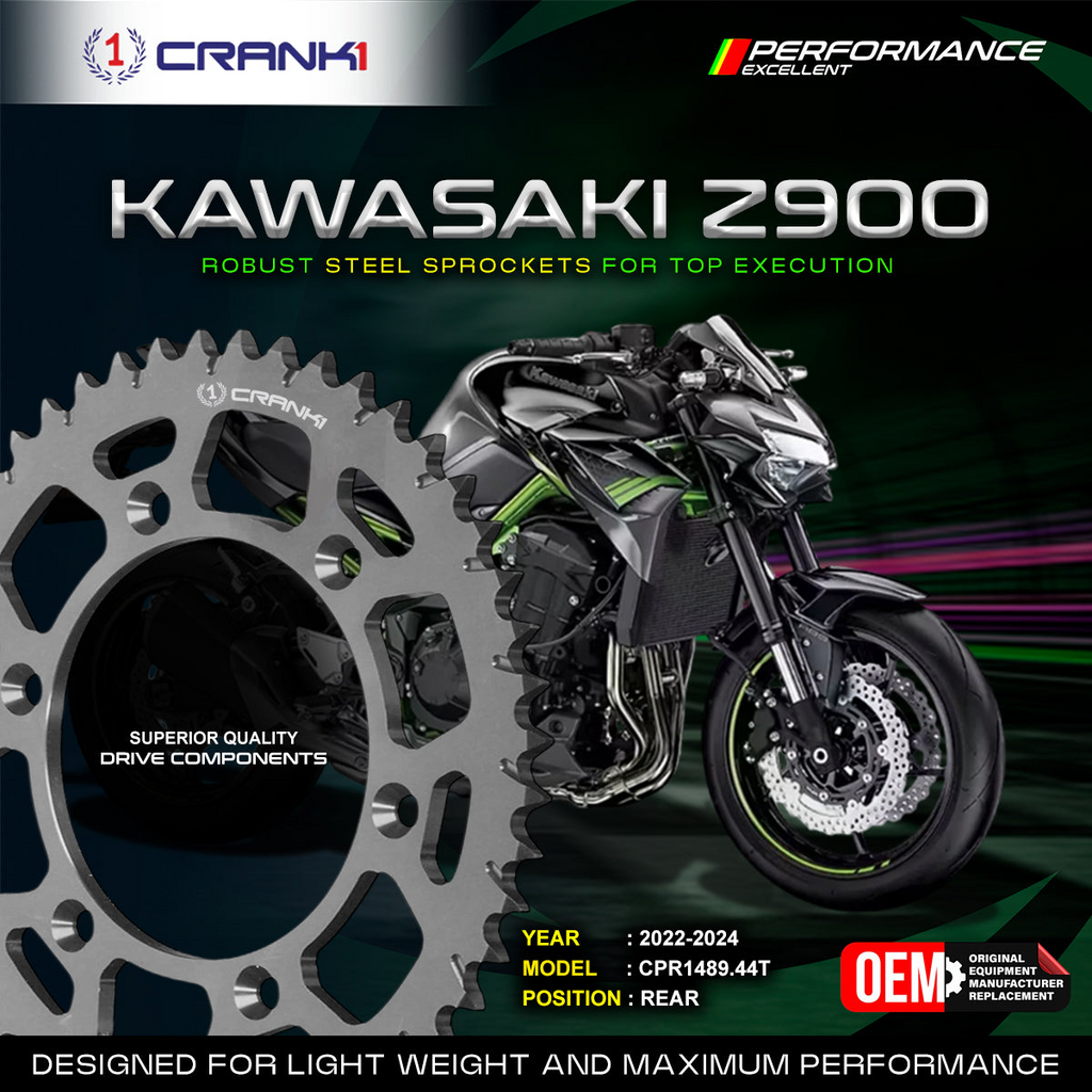 Crank1 Sprocket For Kawasaki Z900 (2022-24 Onwards) - Rear - CPR1489.44T