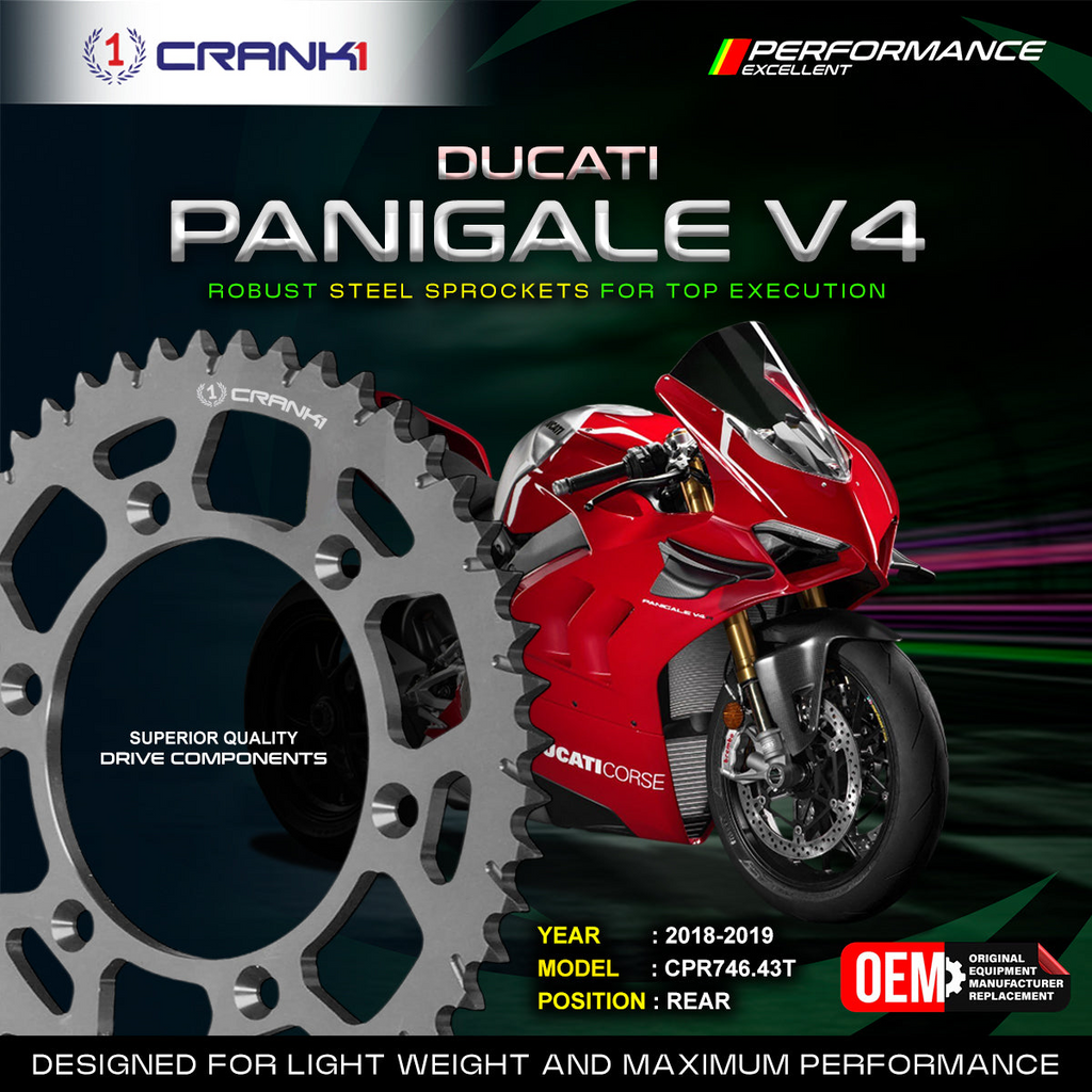 Crank1 Sprocket For Sprocket For Ducati Panigale V4 (2018–2019) – Rear – CPR746.43T