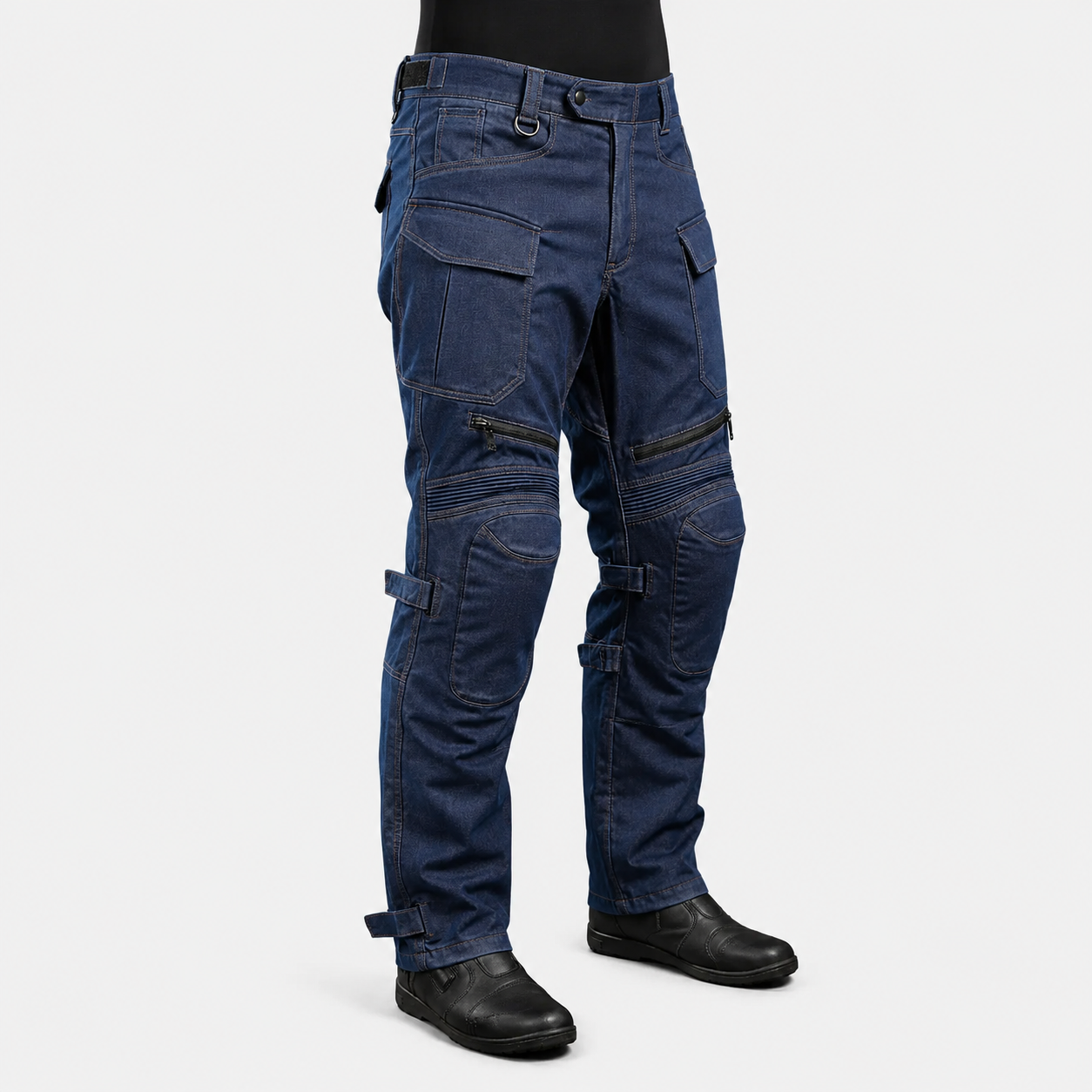 66BHP Riding Denim Pants With Level 2 Knee Protectors