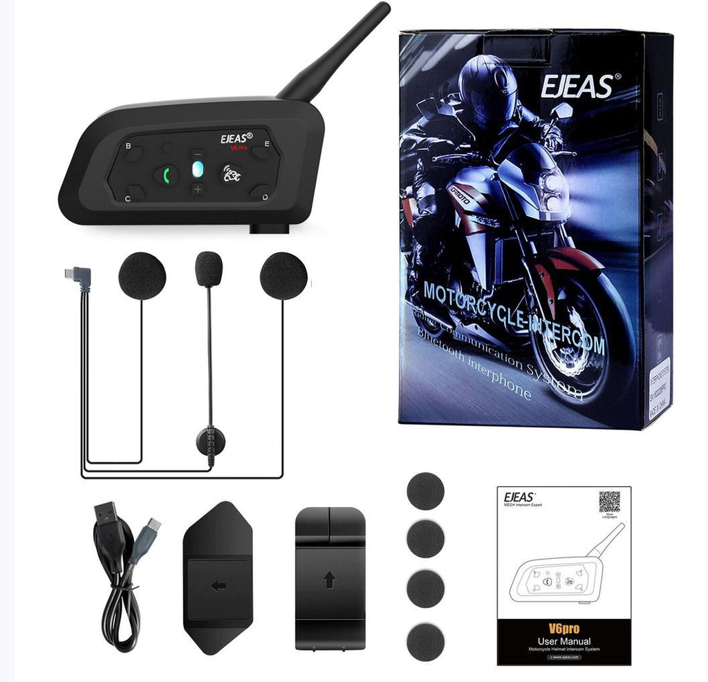 EJEAS Vnetphone V6 Pro+ Bluetooth Intercom IP67 BT 5.1 C-Type with warranty