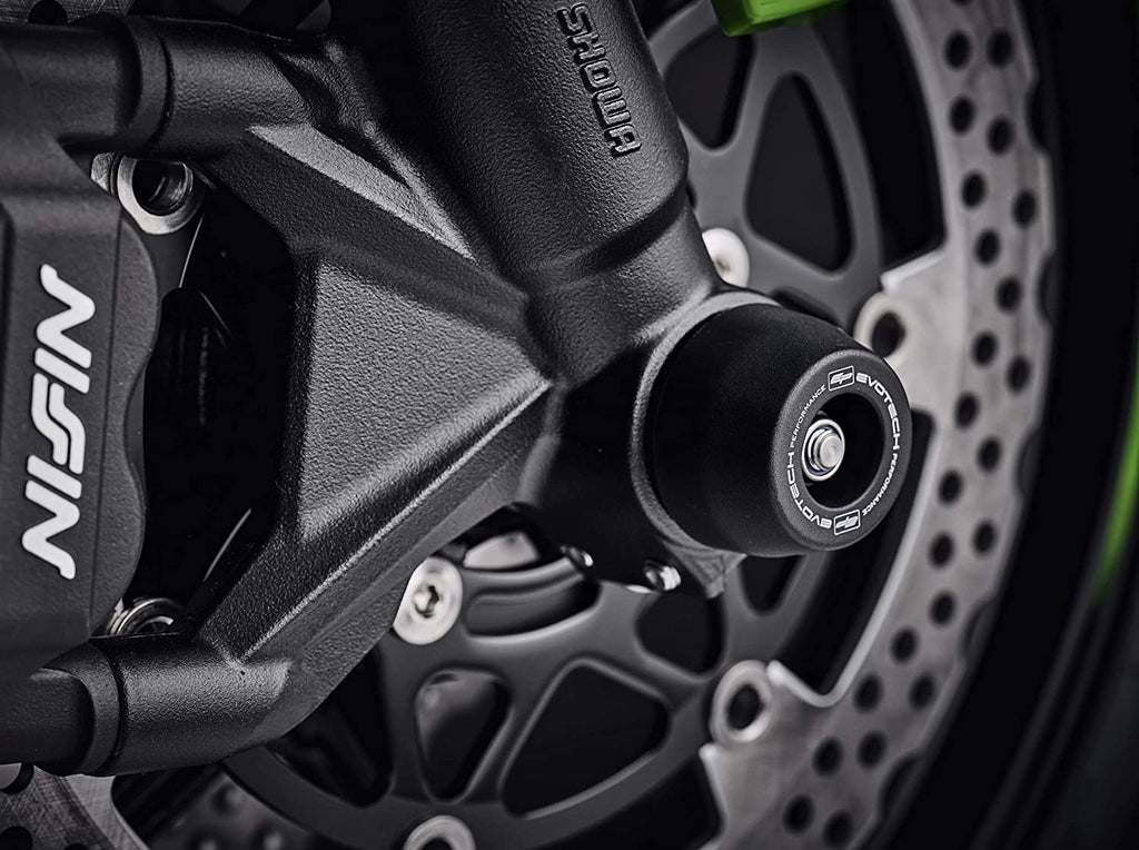 Evotech Performance Front Spindle Bobbins - Kawasaki Ninja ZX-10R (2016-) Part No - PRN012354-17