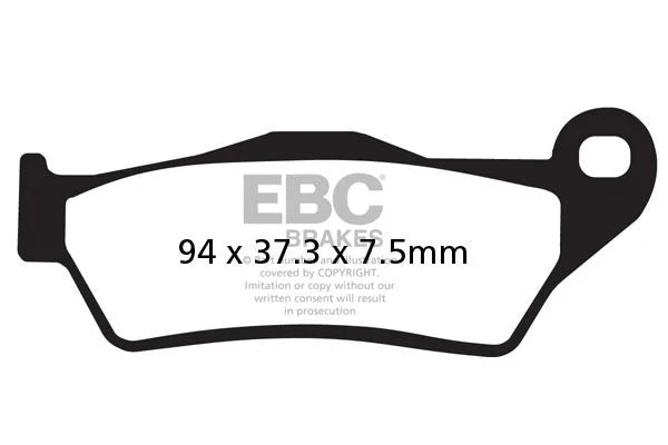 EBC Double-H™ Sintered Rear Brake Pads FA213HH for Royal Enfield Himalayan (2018 Onwards) HH Rated