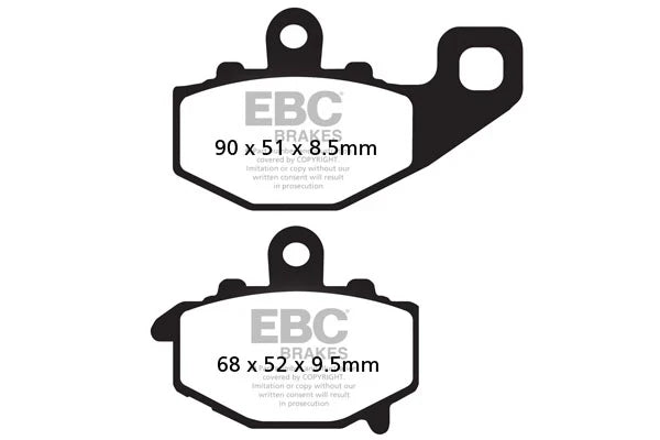 EBC Double-H™ Sintered Brake Pads for Kawasaki ZX-6R (2007–2016) FA417/4HH Front FA192HH Rear HH Rated High Performance Brake Pads