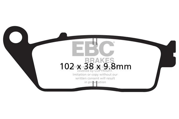 EBC Double-H™ Sintered Brake Pads for Honda CBR 300R (2014–2020 Front / 2018–2021 Rear) FA196HH Front FA496HH Rear HH Rated High Performance Brake Pads