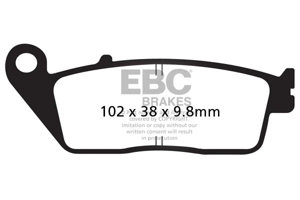 EBC Double-H™ Sintered Front Brake Pads FA196HH for Triumph Bonneville 865 / Bonneville T100 / Thruxton 865 HH Rated