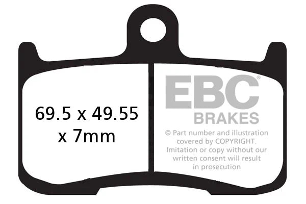 EBC Double-H™ Sintered Brake Pads for Kawasaki Z800 (2013–2016) FA347HH Front FA140HH Rear HH Rated High Performance Brake Pads