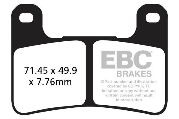 EBC Double-H™ Sintered Brake Pads for Kawasaki Z1000 FA417/4HH / FA379HH Front FA192HH Rear (2007 Onwards) HH Rated High Performance Brake Pads