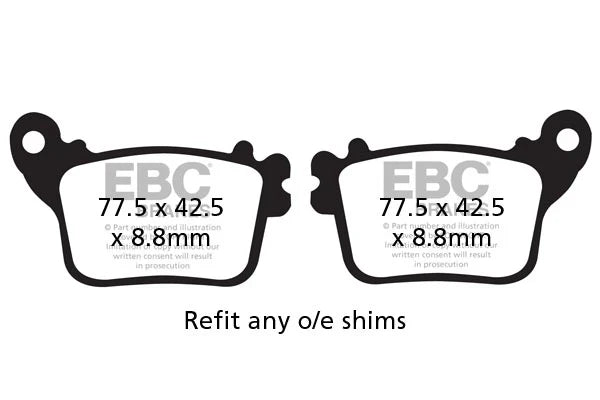 EBC Double-H™ Sintered Front Brake Pads FA447HH for Suzuki GSX-R 1000 (2012 Onwards) HH Rated