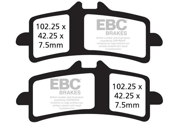 EBC Double-H™ Sintered Brake Pads for KTM RC8 R (2010–2015) FA447HH Front FA266HH Rear HH Rated High Performance Brake Pads
