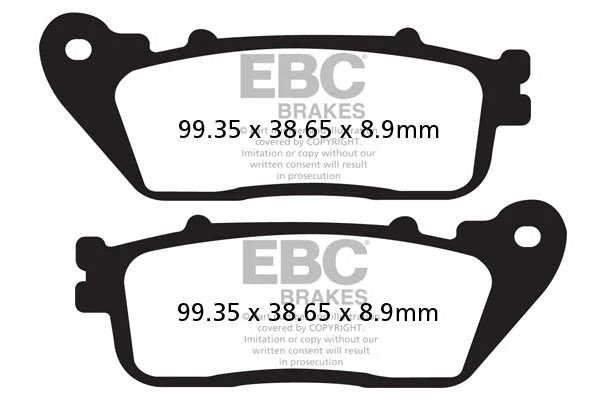 EBC Double-H™ Sintered Brake Pads for Honda Africa Twin (2016–2019) FA679HH Front FA174HH Rear HH Rated High Performance Brake Pads