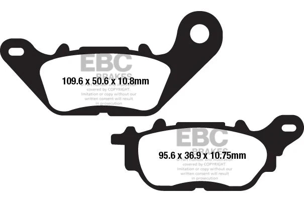EBC Double-H™ Sintered Front Brake Pads FA663HH for Yamaha R3 (2015 Onwards) HH Rated