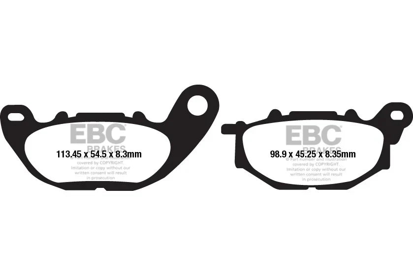EBC Double-H™ Sintered Rear Brake Pads FA662HH for Yamaha R3 (2015 Onwards) HH Rated