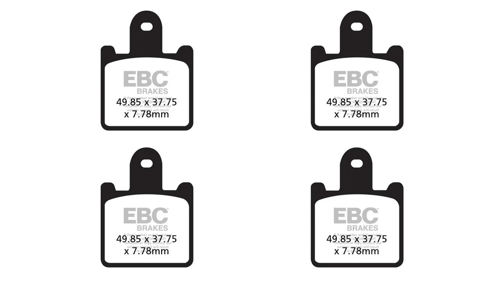 EBC Double-H™ Sintered Brake Pads for Kawasaki ZX-6R (2007–2016) FA417/4HH Front FA192HH Rear HH Rated High Performance Brake Pads
