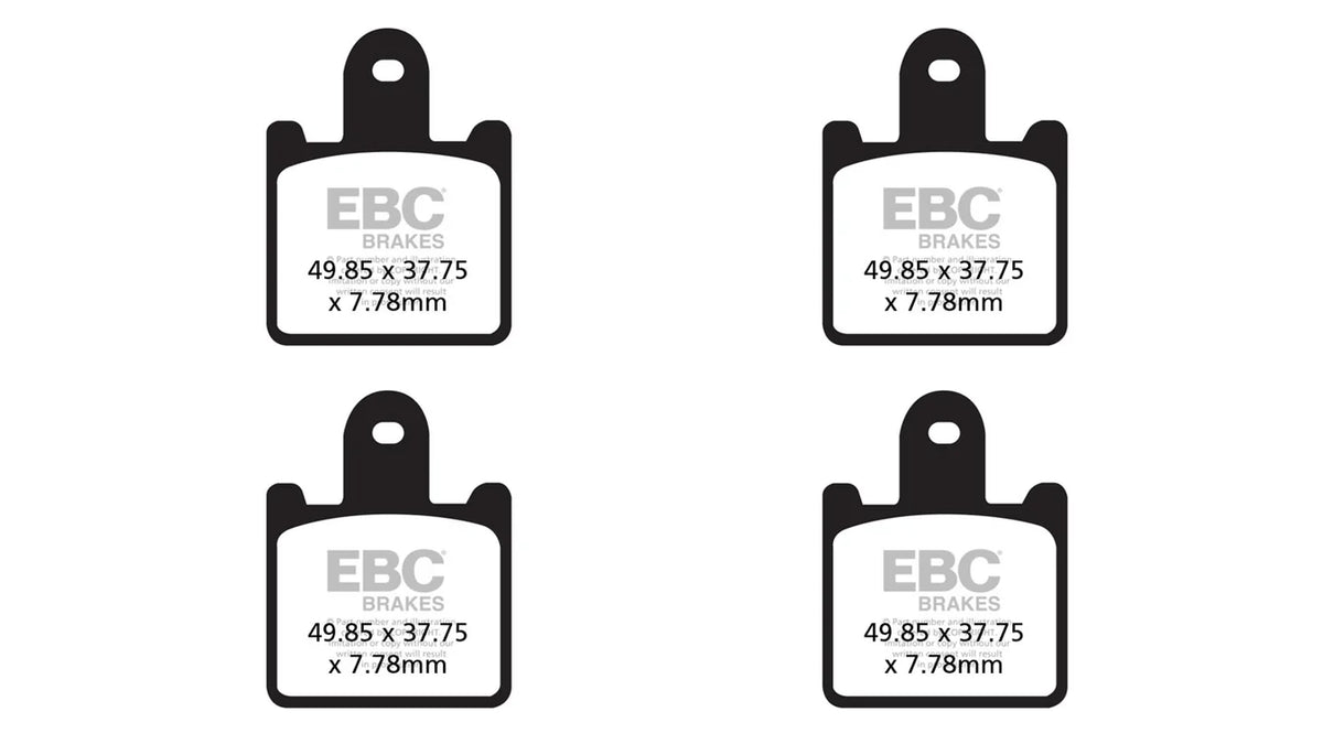 EBC Double-H™ Sintered Brake Pads for Kawasaki ZX-6R (2007–2016) FA417/4HH Front FA192HH Rear HH Rated High Performance Brake Pads