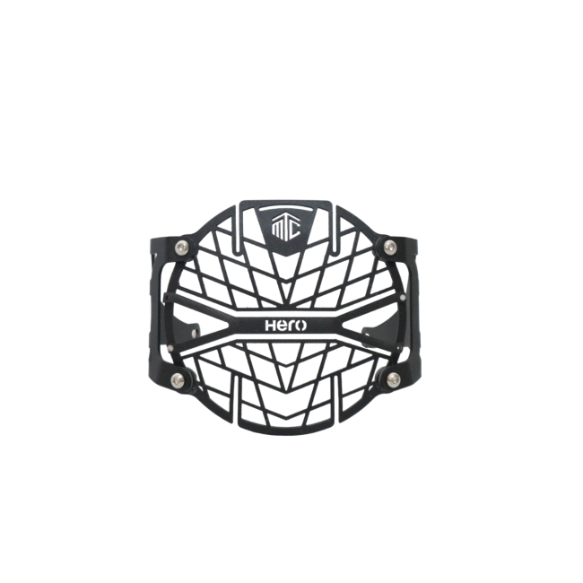 MotoCare Headlight Grill for Hero Xpulse 200 / 200 4V | Premium Headlight Protection Guard (Black & Red)