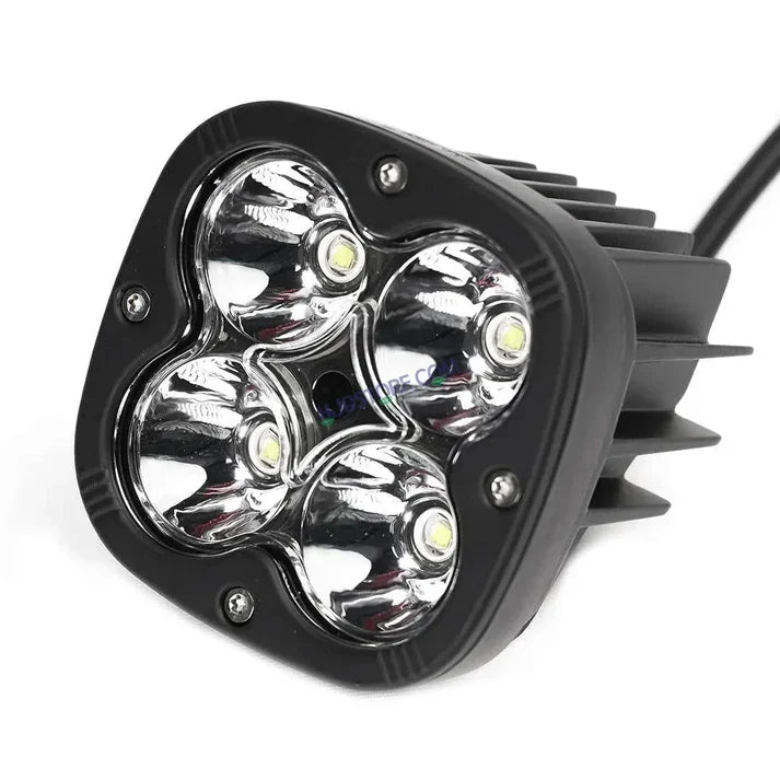 HJG 120W 4 LED CREE 60w Fog Light Auxiliary Light For All Motorcycles White With Yellow Filter Cap (Set of 2)
