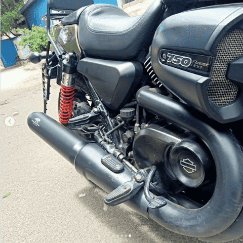 Red Rooster Exhaust for Harley Davidson Street 750 - Black Matt