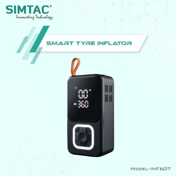 Simtac Portable Digital Tyre Inflator Air Compressor Pump for Car & Bike – INF607