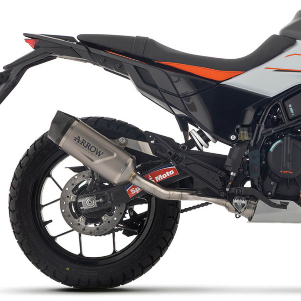 KTM 390 Adventure R/X (2025+) Arrow Full Exhaust System with Indy Race EVO Titanium Silencer