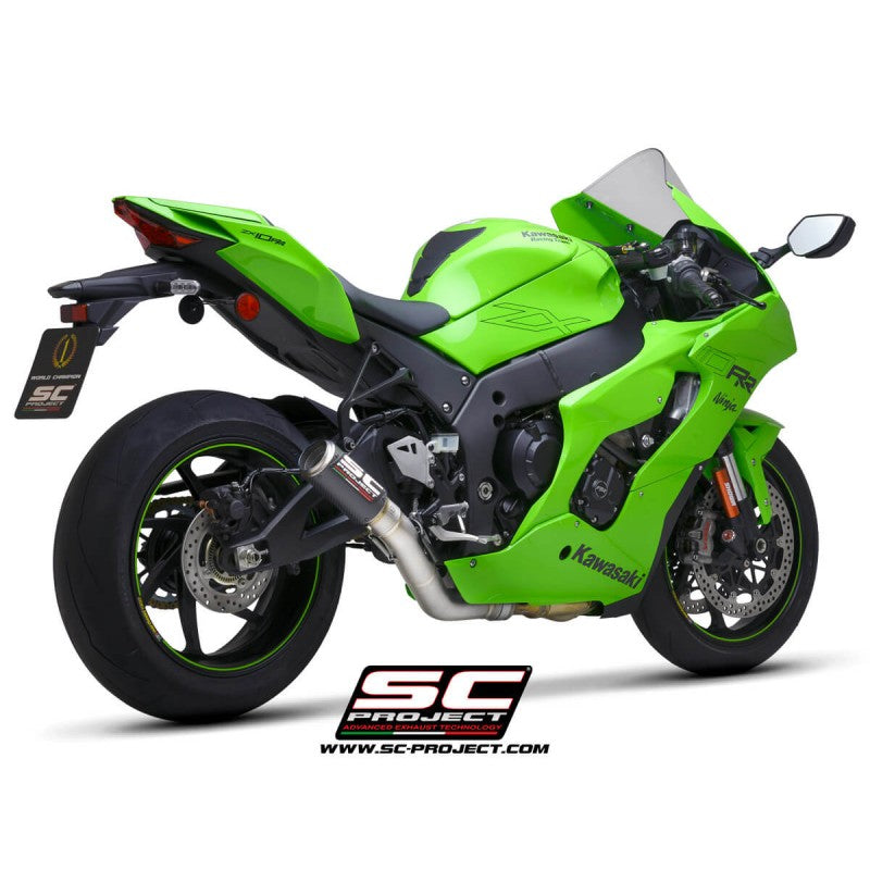 SC PROJECT CR-T CARBON EXHAUST FOR KAWASAKI ZX10R (2021-22) (K38-DET36C)