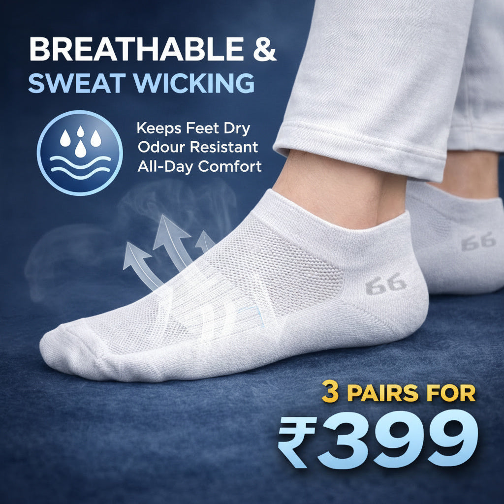 66BHP Bamboo Socks – Odor-Free for 72 Hours | Ultra-Soft | Moisture-Wicking | All-Day Comfort Socks