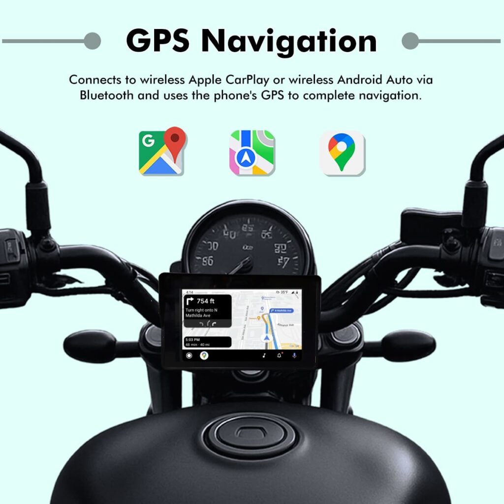 Simtac motorcycle GPS CarPlay & Android Auto system – M2