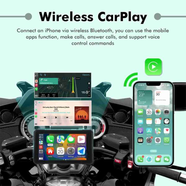 Simtac Quick Detachable Motorcycle GPS CarPlay & Android Auto system – M3
