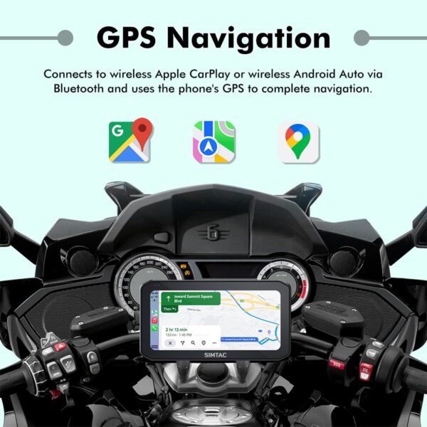 Simtac motorcycle GPS CarPlay & Android Auto system – M6DT