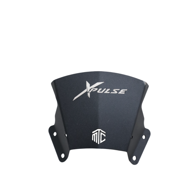 MotoCare Metal Visor for Hero Xpulse 200 / 200 4V | Premium Aerodynamic Windshield Protection & Front Styling Upgrade