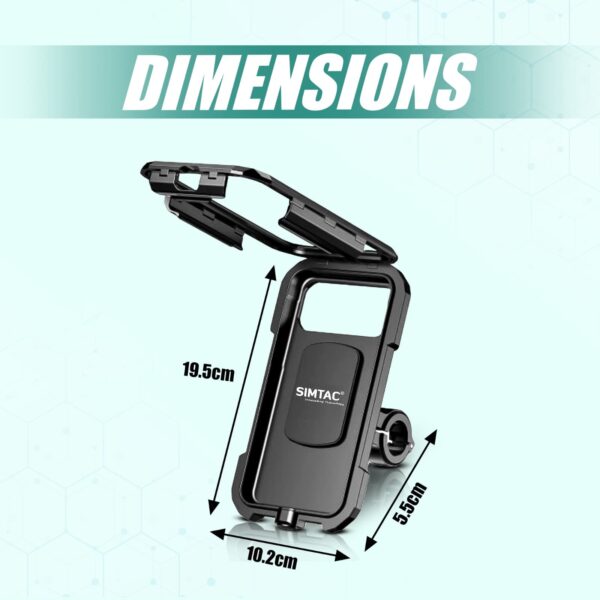 Simtac waterproof mobile holder with Wireless & Type-C charger (MHWPWC-15C)