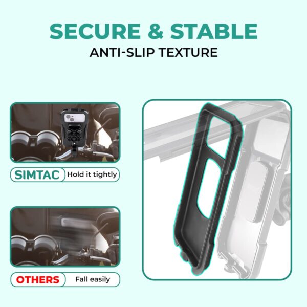 Simtac splash guard X with vibration damper and wireless charger (MHWPWC-PRO)