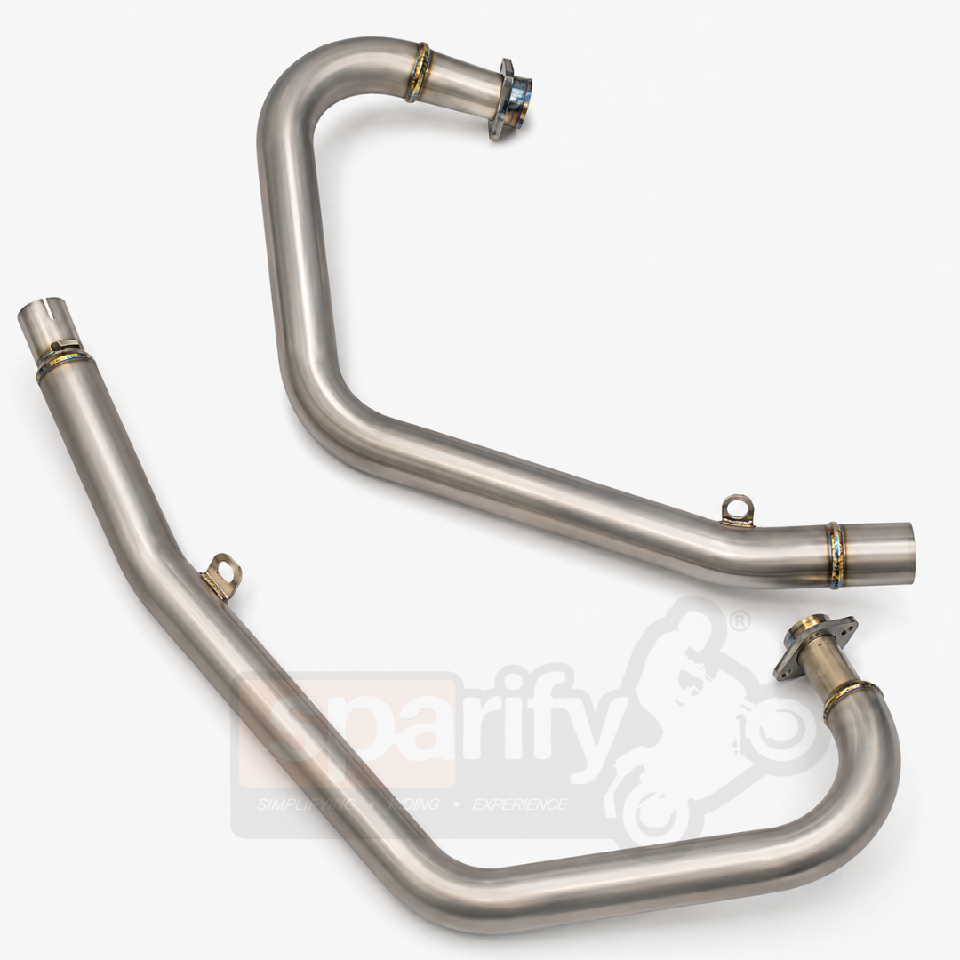 MK Racing Titanium Performance Header Pipes for Royal Enfield Interceptor 650 & Continental GT 650 - Dual O2 sensor