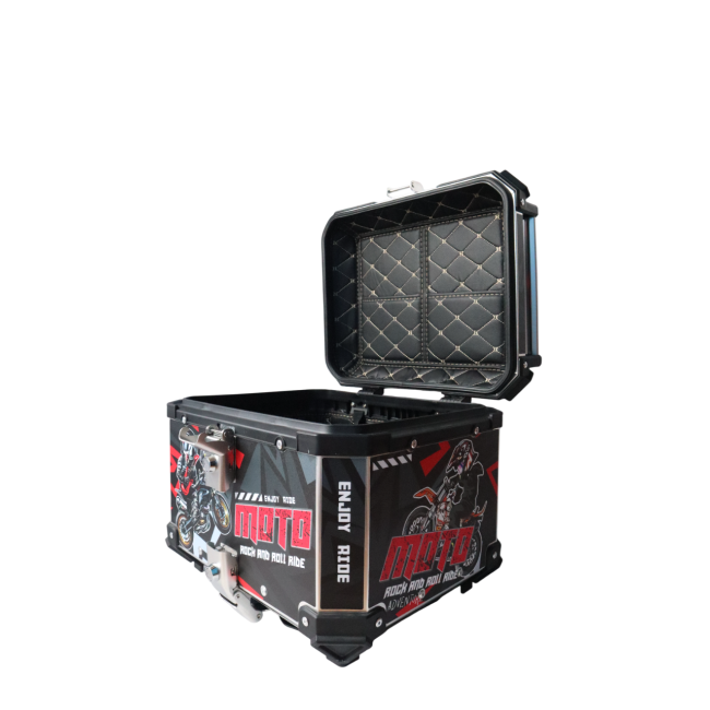 MOTOCARE ALUMINIUM 45 LITRE GRAPHIC BLACK MOTO GP