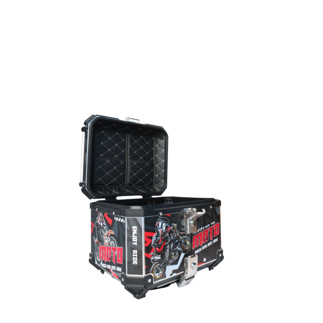MOTOCARE ALUMINIUM 45 LITRE GRAPHIC BLACK MOTO GP