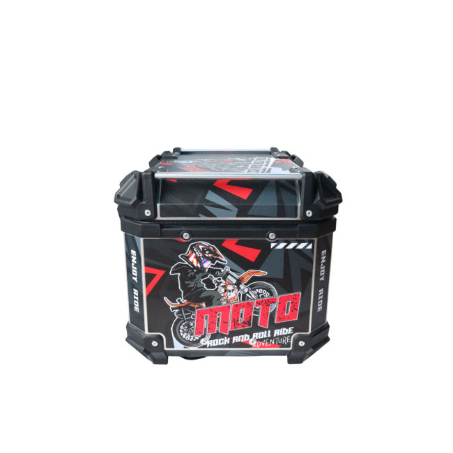 MOTOCARE ALUMINIUM 45 LITRE GRAPHIC BLACK MOTO GP