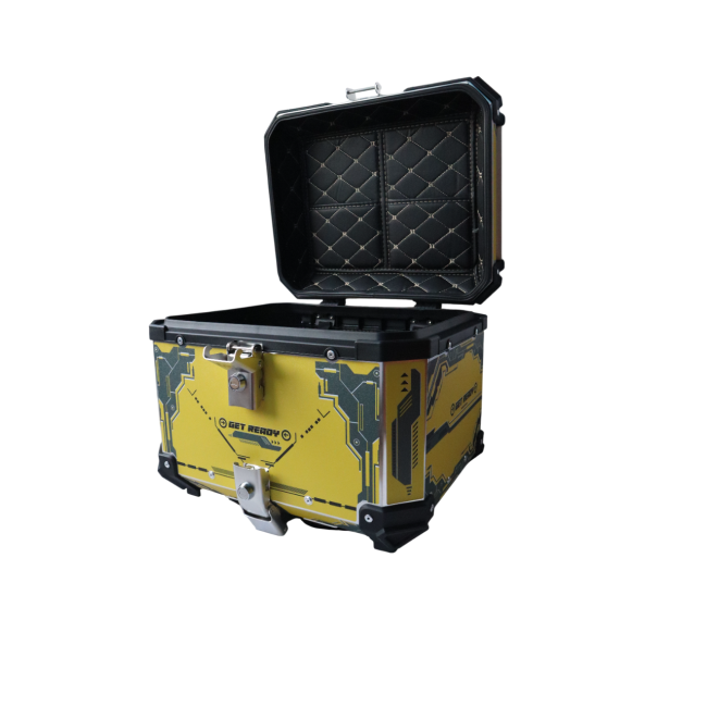 MOTOCARE ALUMINIUM 45 LITRE GRAPHIC YELLOW GET READY