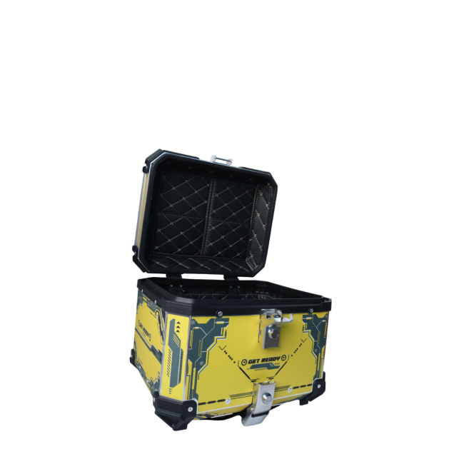 MOTOCARE ALUMINIUM 45 LITRE GRAPHIC YELLOW GET READY