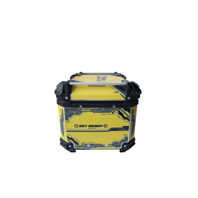 MOTOCARE ALUMINIUM 45 LITRE GRAPHIC YELLOW GET READY