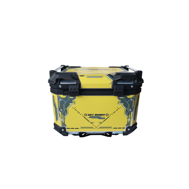 MOTOCARE ALUMINIUM 45 LITRE GRAPHIC YELLOW GET READY