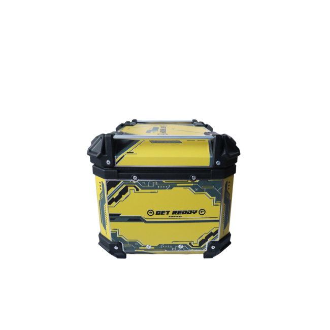 MOTOCARE ALUMINIUM 45 LITRE GRAPHIC YELLOW GET READY